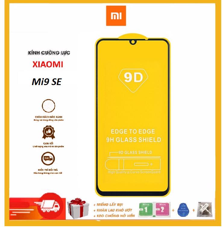 Xiaomi Mi 9SE Mi9 Kính Cường Lực 9D Full Màn Hình -Full Keo+ Miếng dán vân carbon mặt sau