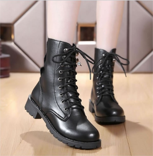 Giày boot nữ cao cổ phong cách ulzzang đế cao 2cm B140