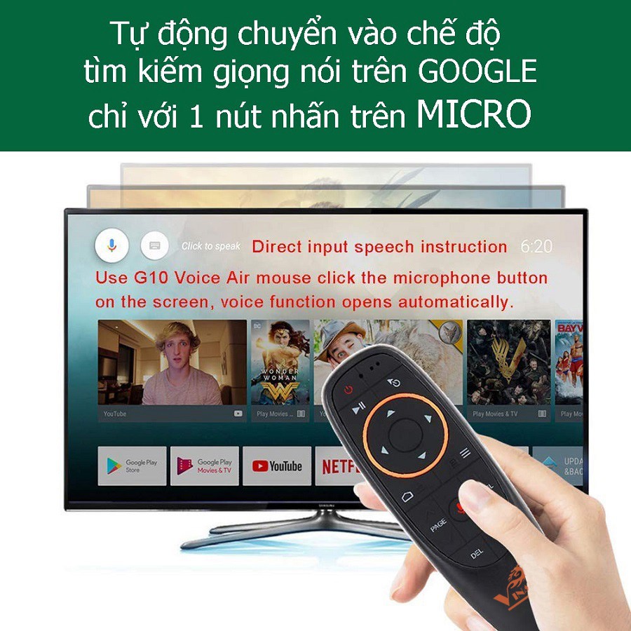 Flying Mouse voice control remote vinabox KM680V-built-in mic high sensitive