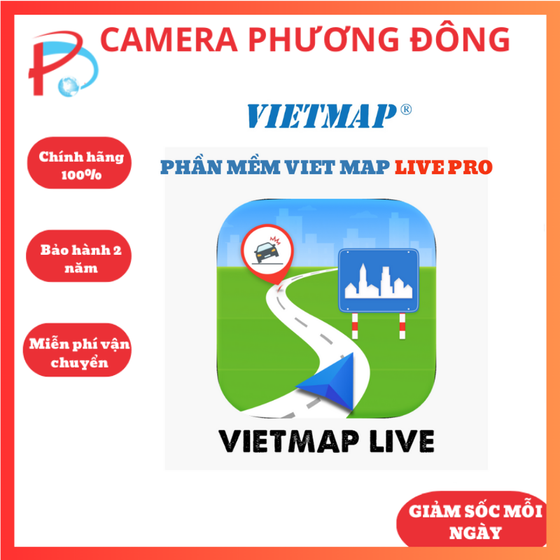 Phần Mềm Dẫn Đường Ô Tô Xe Hơi Trực Tuyến VIETMAP LIVE PRO (Bản Quyền 1 NĂM)