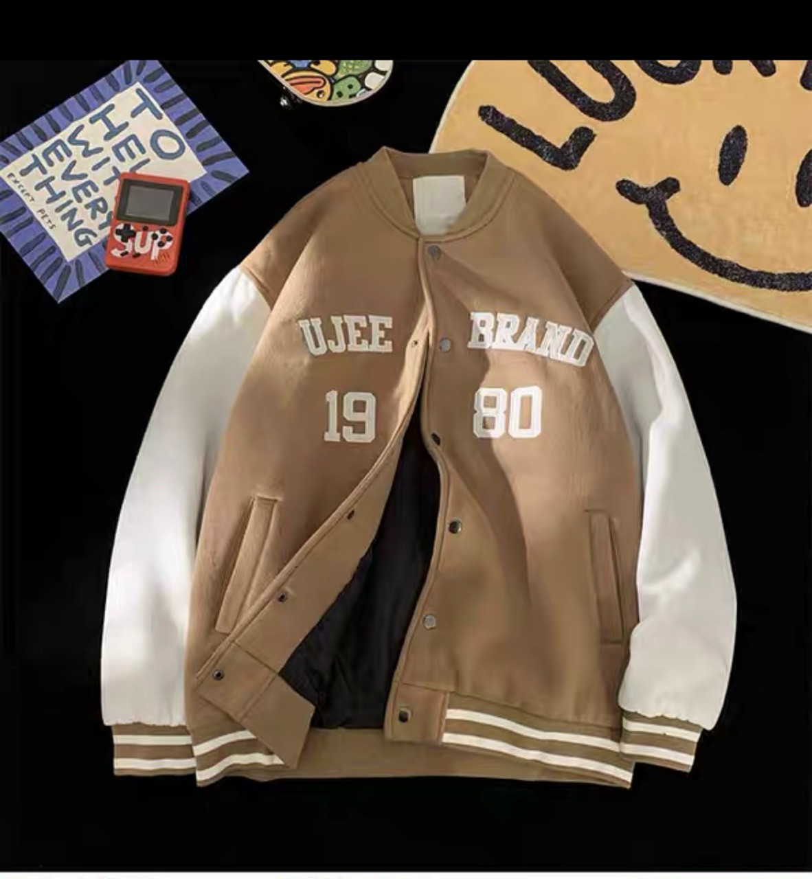 Áo Khoác Nỉ Bomber Nam Nữ Form Rộng Thêu Chữ 19 80 Siêu Chất Siêu Ngầu Hot Trend Phong Cách Hàn 2022. XUT
