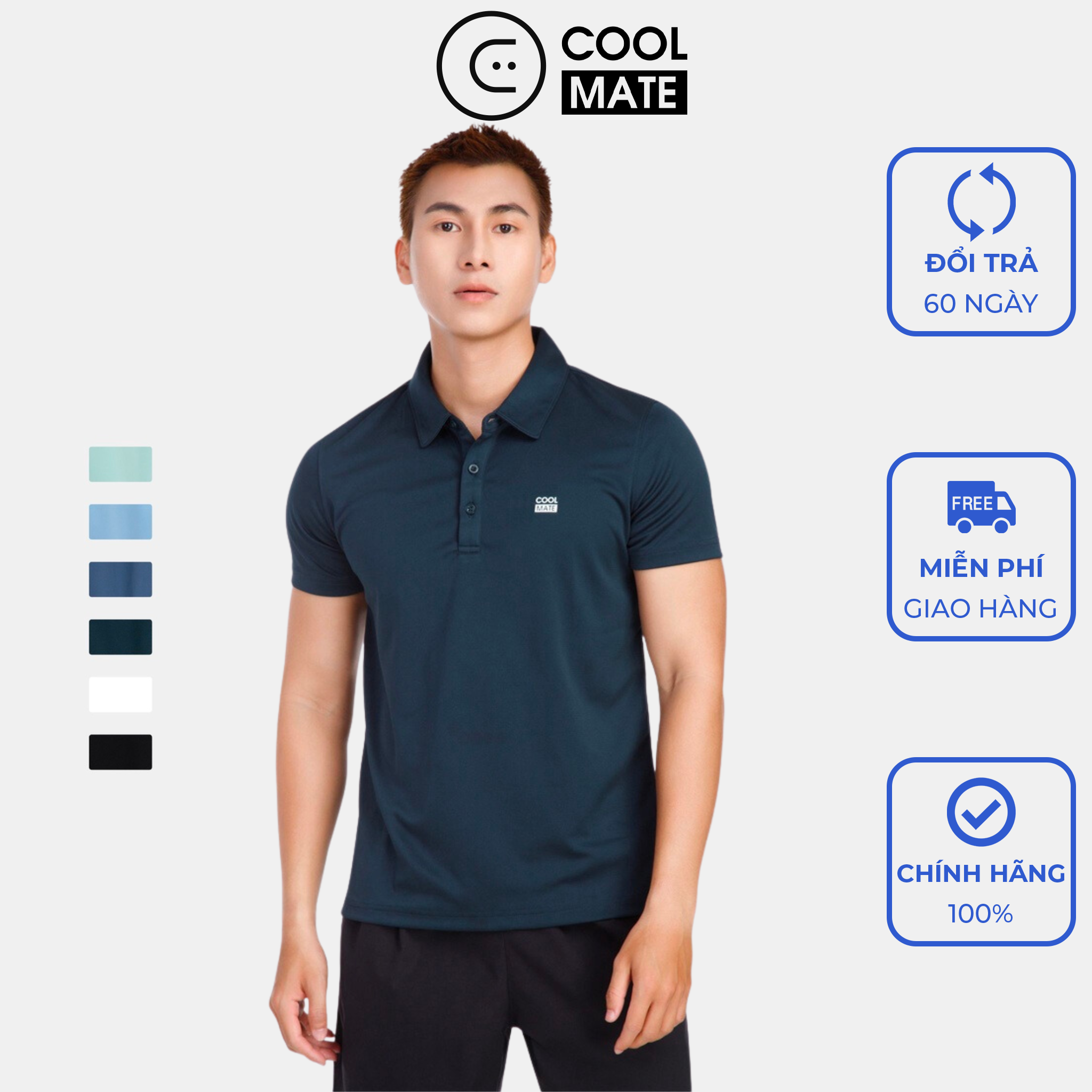 COOLMATE Áo Polo thể thao nam ProMaxS1 Logo