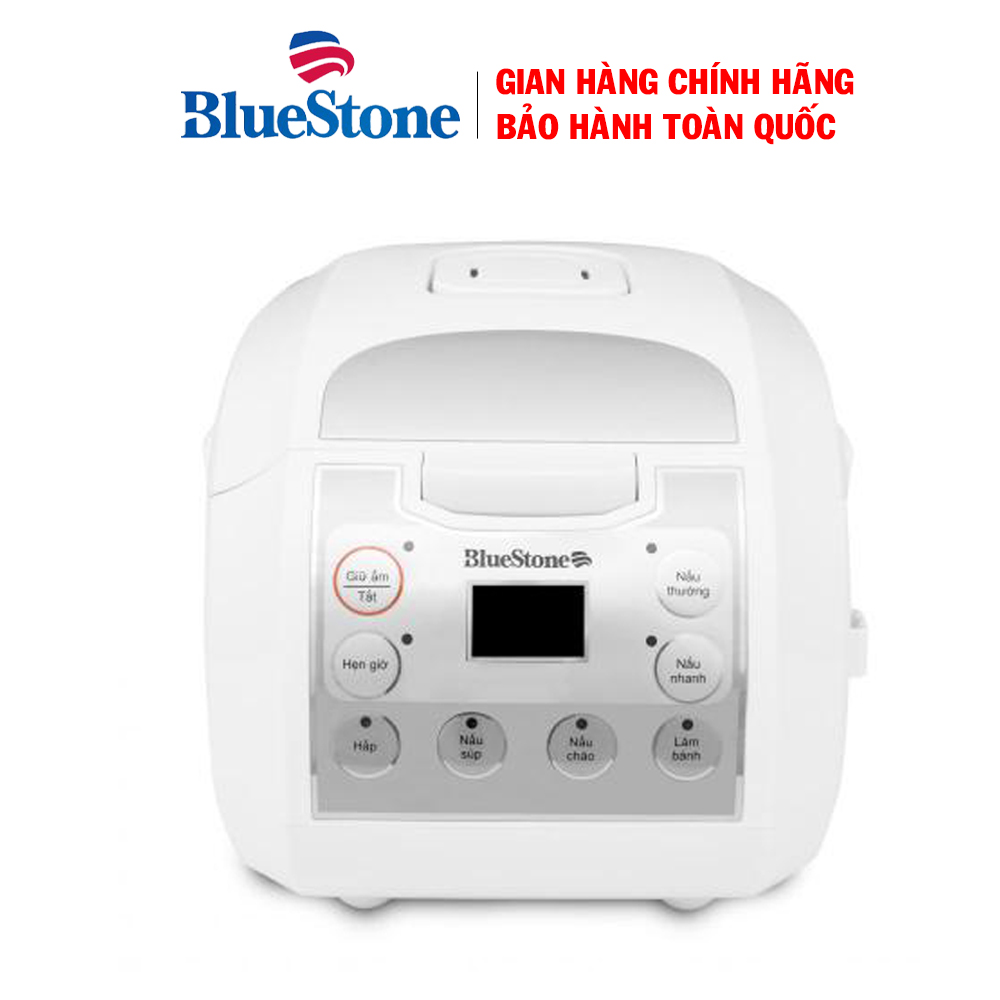 Nồi cơm điện tử bluestone rcb-5908 - nồi cơm điện nhỏ - nồi cơm điện đa năng: nấu cơm, nấu cháo, súp, hấp, làm bánh, lòng nồi phủ lớp chống dính cao cấp, công suất 650w, dung tích 1,2l phù hợp 2-4 người ăn, bảo hành 24 tháng