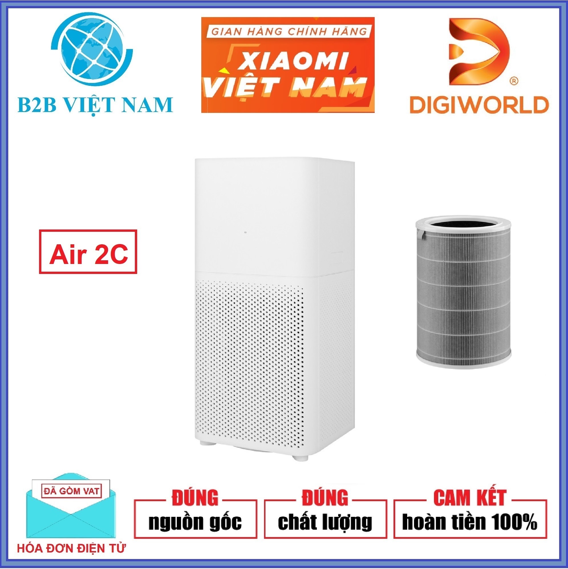 Máy lọc không khí xiaomi 2c - quốc tế version / hãng phân phối