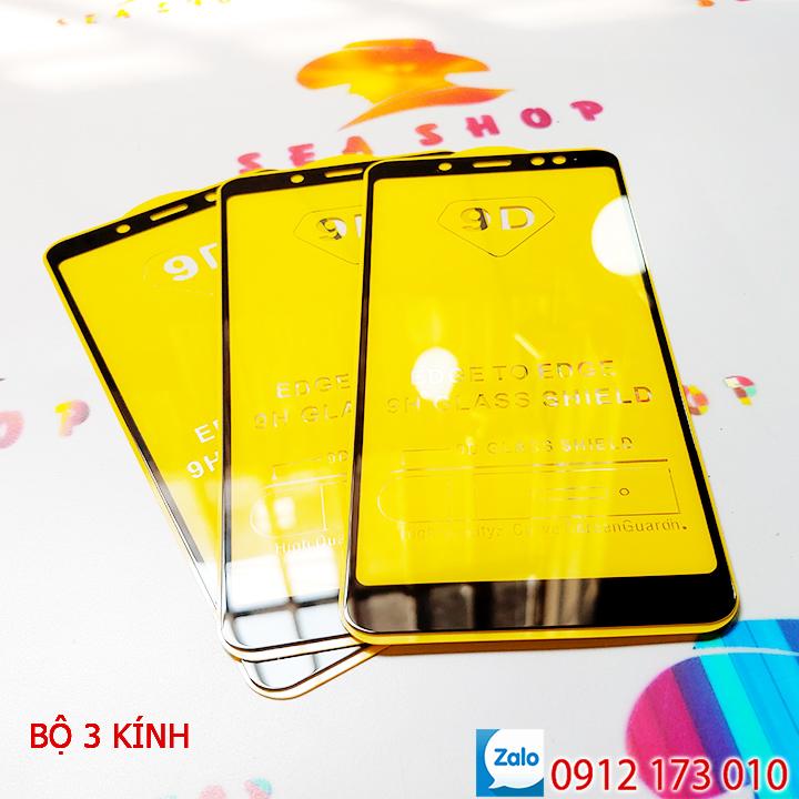 Bộ 3 Kính cường lực Xiaomi Redmi Note 5 Pro full màn hình 9D / Kính cường lực Xiaomi Note 5 Pro  tràn màn hình - Seashop FR