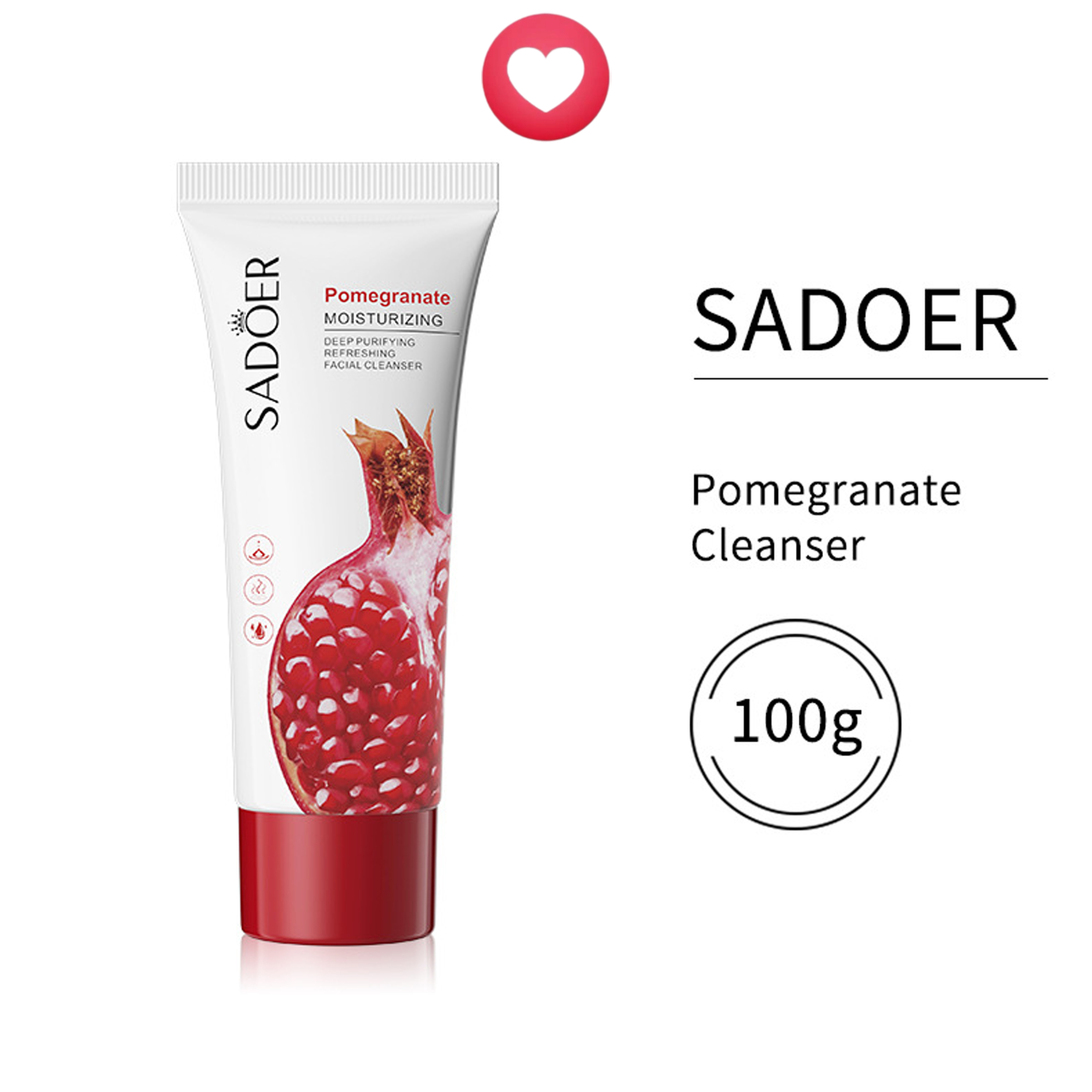 Sữa rửa mặt trắng da Sadoer Pomegranate 100g chiết xuất quả lựu