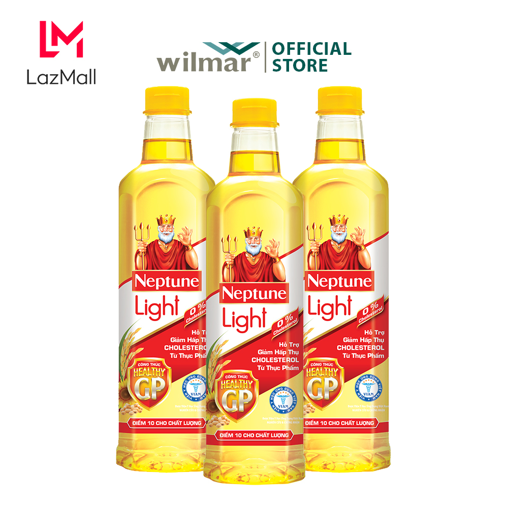 [Combo 3 chai] Dầu ăn Neptune Light 1L