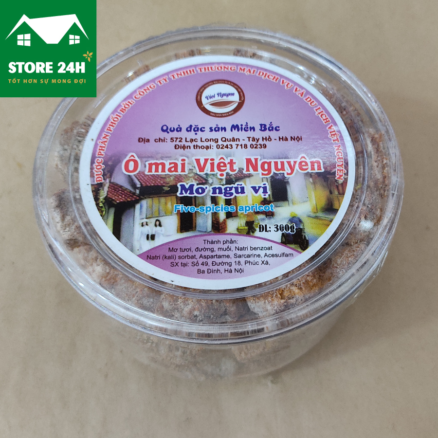 [HCM]Xí muội ô mai mơ ngũ vị đặc sản Hà Nội vị chua cay mặn gừng [Hộp 300 gr] | Store 24h