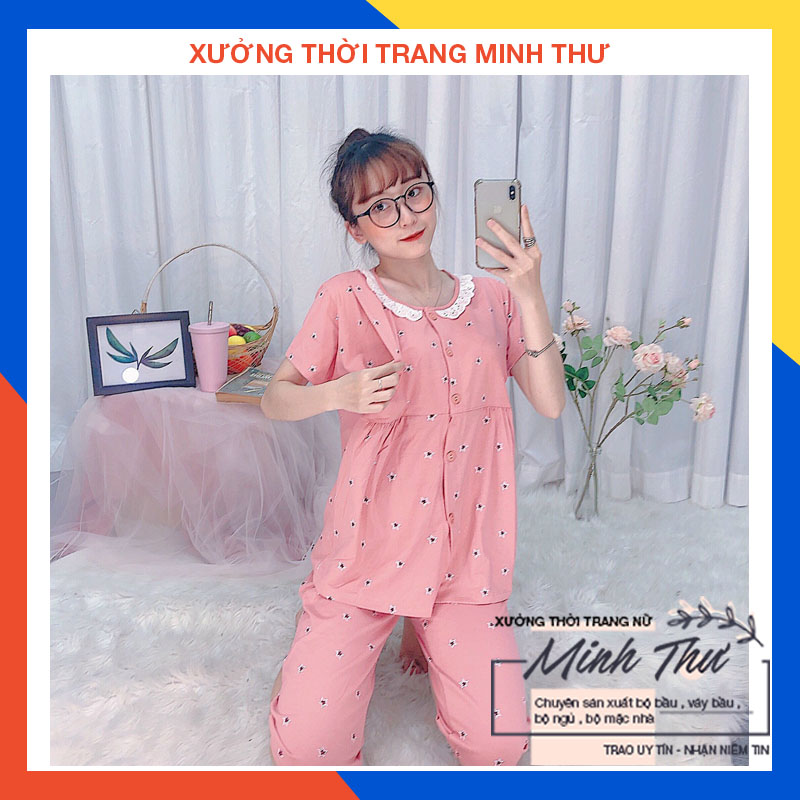 Bộ bầu - bộ sau sinh - ( sao - lửng ) chất liệu cotton - kiểu mới thời trang