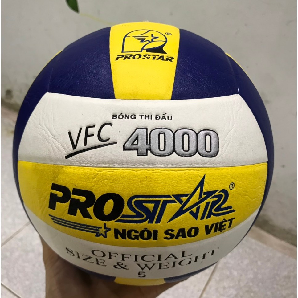 Quả bóng chuyền vfc 4000 prostar tặng kim + lưới bóng chuyền thương hiệu việt