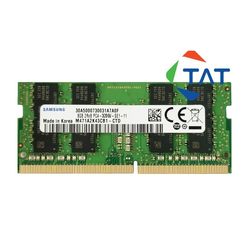 Ram Laptop DDR4 8GB Samsung 3200MHz Chính Hãng - Mới Bảo hành 36 tháng