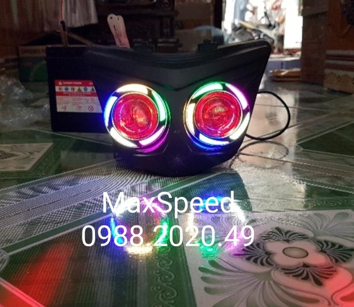 Đầu đèn mắt cú 2 cầu lốc xoáy 7 màu ex 150 1001064