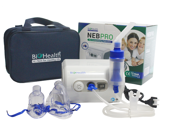 [HCM]Máy Xông Mũi Họng Biohealth Neb Pro Xông Mũi Họng Hỗ Trợ Bệnh Hen Suyễn Viêm Phế Quản Viêm Phổi Các Bệnh Hô Hấp Khác