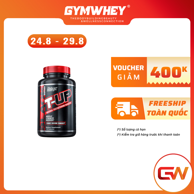 Viên uống tăng t e s t o s t e r o n e tự nhiên cho nam giới nutrex t - up 120 viên