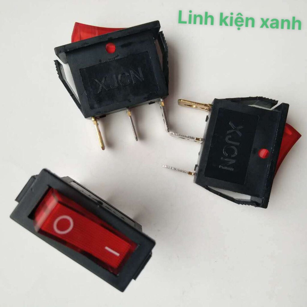 Công tắc bập bênh 15a 250v kcd3-101n đỏ đen