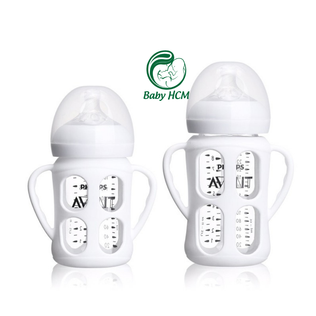 Bọc Silicon cho bình sữa Philips AVENT 125-240ml chống nóng,chống vỡ