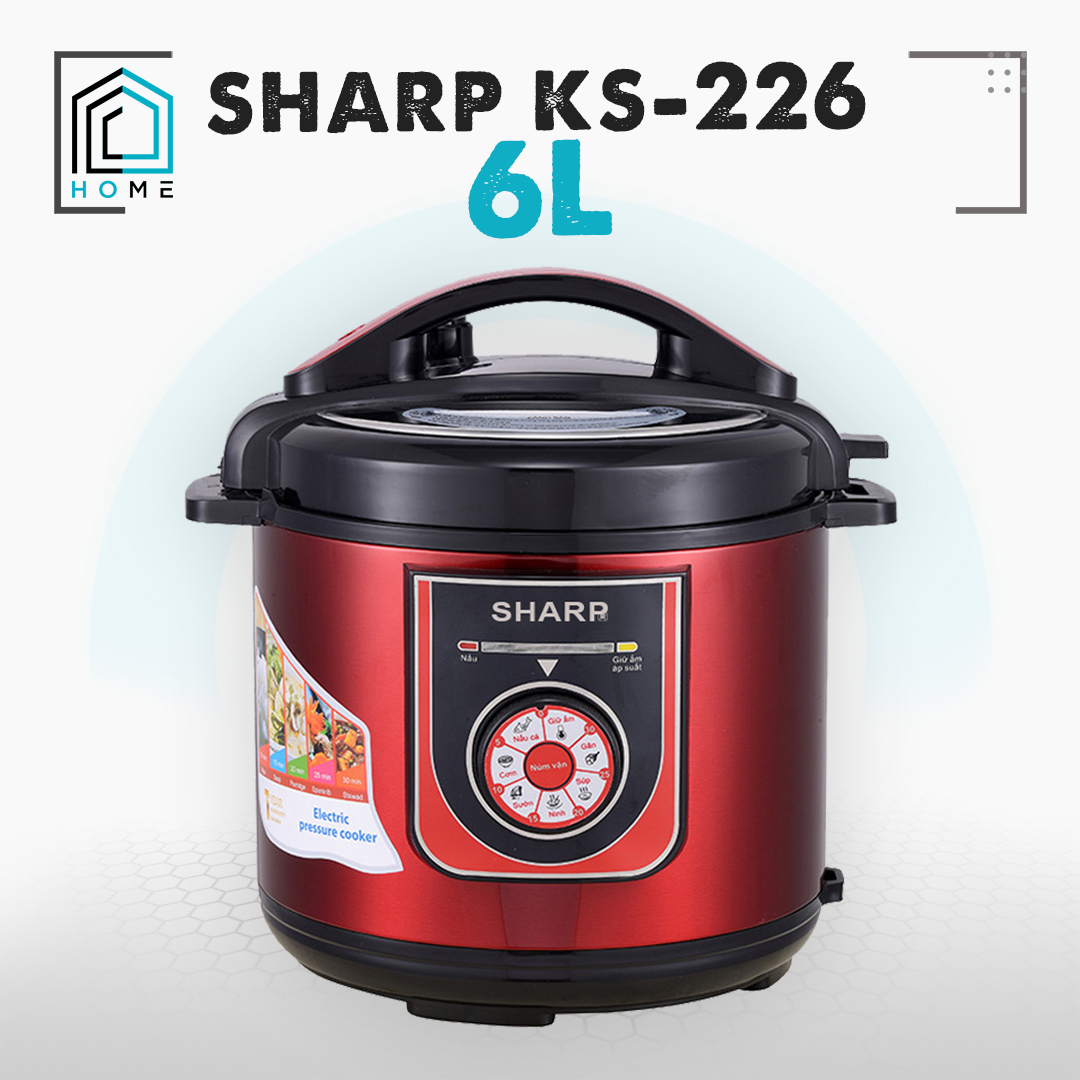 Nồi áp suất sharp - mã ks226 - nồi hầm - nồi nấu chậm - nồi áp suất điện sharp - nồi nấu đa năng