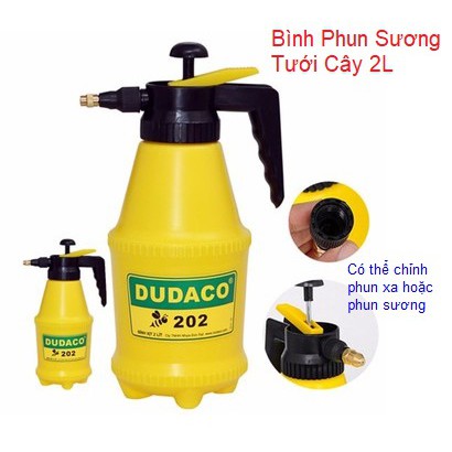 Bình xịt áp suất tưới cây 2L Đức Đạt - Bình phun tưới cây Dudaco 202 2lit