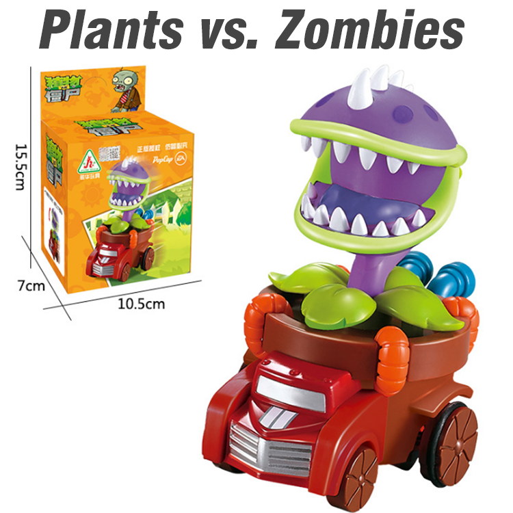 Mô hình Plants vs Zombies H28010 đồ chơi trẻ em xe ô tô hoa nhai tuốt Chomper