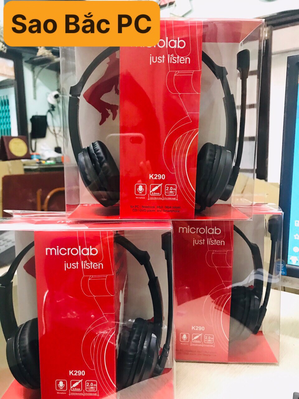 Tai nghe chụp tai microlab k290 mới 100%