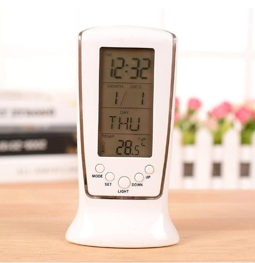 Đồng Hồ Điện Tử Để Bàn Đa Năng Có Báo Thức, Lịch, Đèn Led - SQUARE CLOCK DS-510