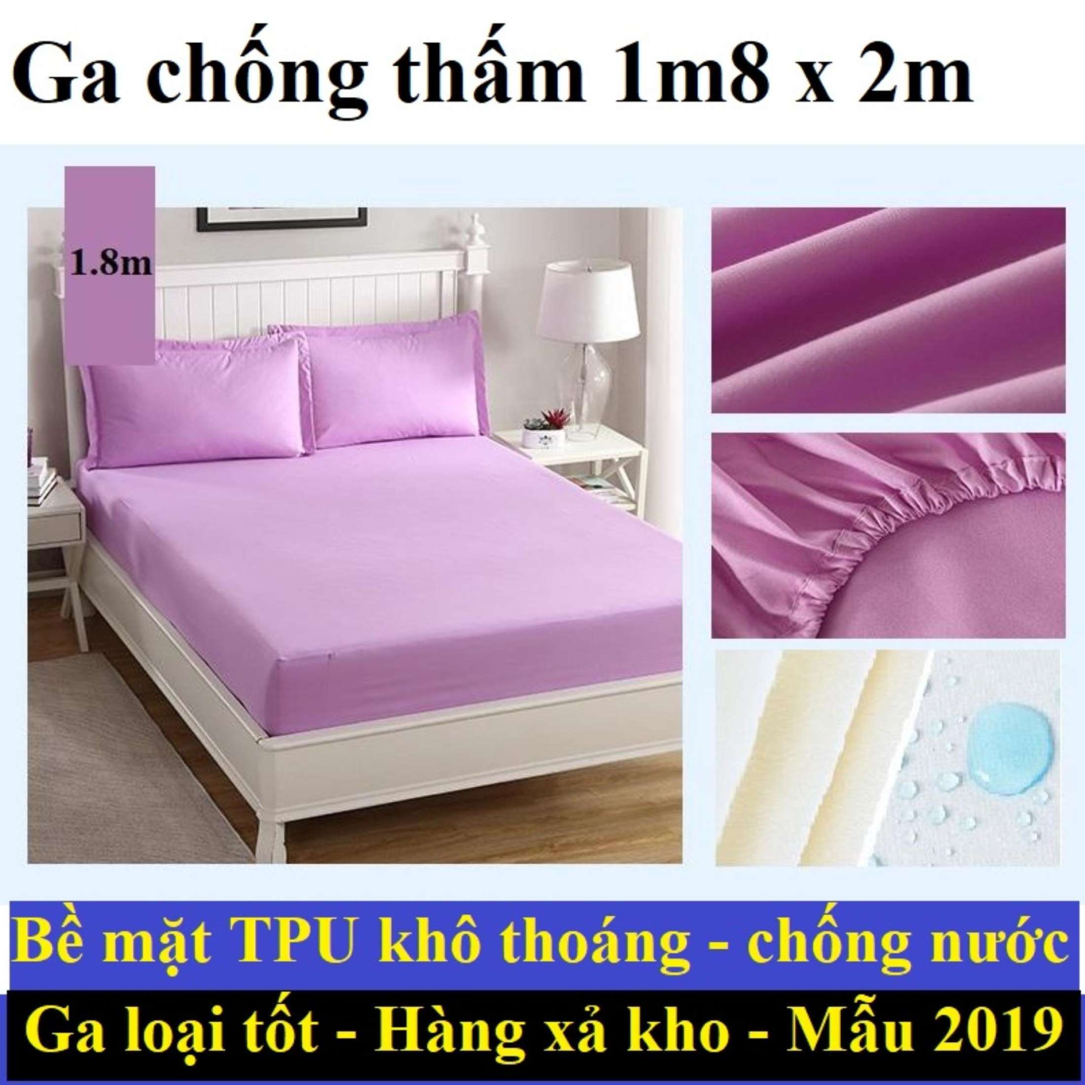 Ga Giường Chống Thấm, Drap Chống Nước Cao Cấp, Ga Chống Thấm Baby 1M8 X 2M Loại Dầy,  Giá Tốt, Chống Thấm Nệm Cho Bé Yêu,