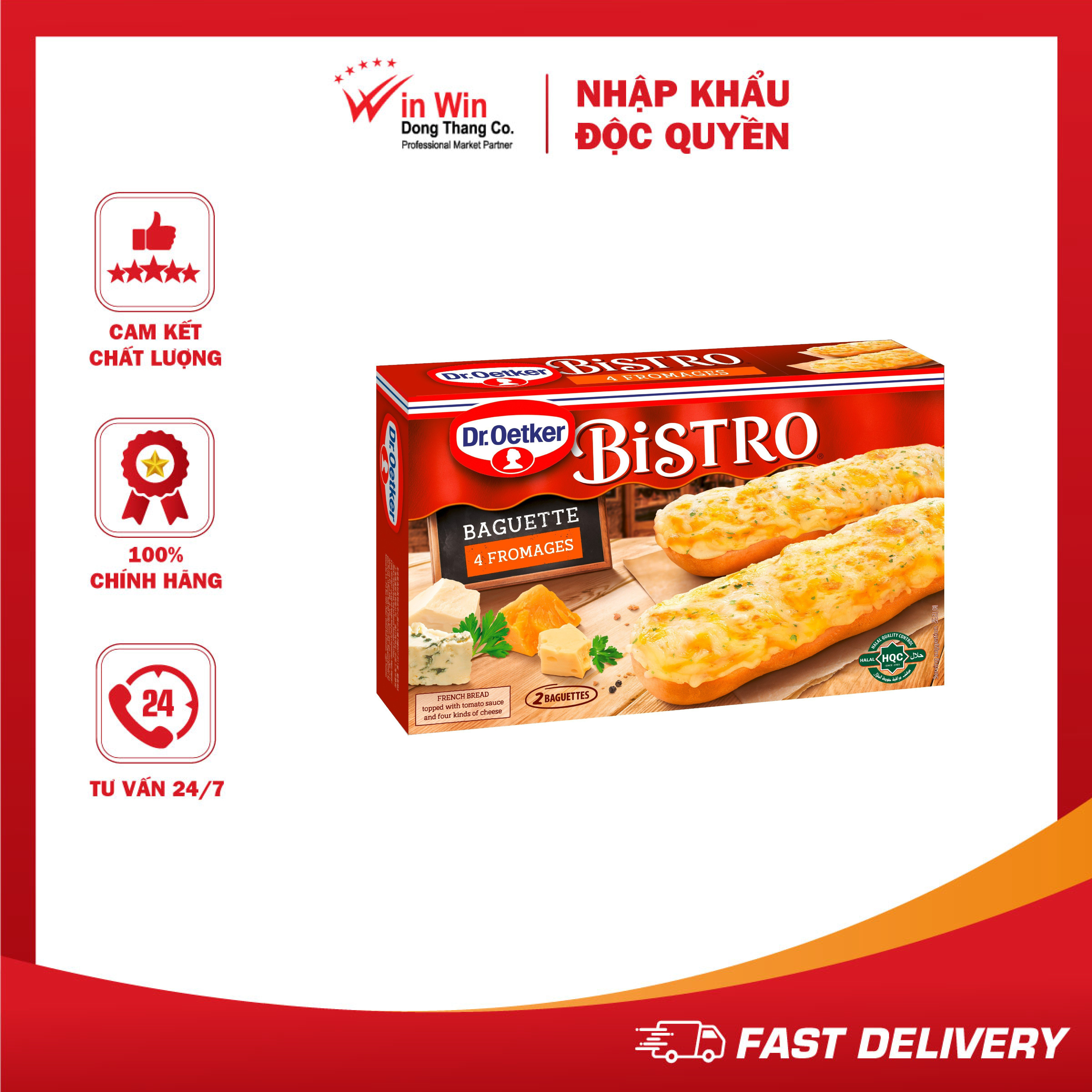 Pizza Bánh Mì Bistro 4 Phô Mai Dr. Oetker 250g - Nhập Khẩu Đức | Dr.Oetker Bistro Baguette 4 Fromages 250g