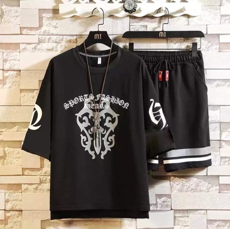 Set bộ nam họa tiết chữ phong cách