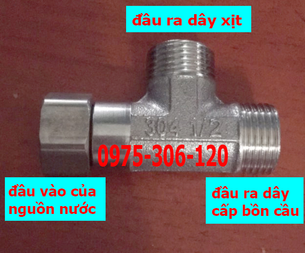 [HCM][GIÁ RẺ] Van Chia Nước VAN CẦU CHIA NƯỚC CHO DÂY CẤP BỒN CẦU VÀ DÂY XỊT INOX 304 VAN CHIA NƯỚC 2 NGÃ KHÔNG KHÓA