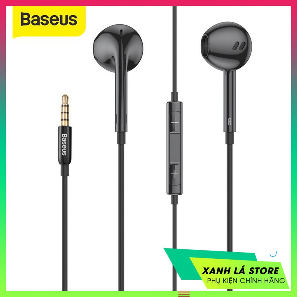 Tai nghe có dây Baseus Encok H16 Wired Earphone 3.5mm 1.2m , tích hợp micro đàm thoại chất lượng cao