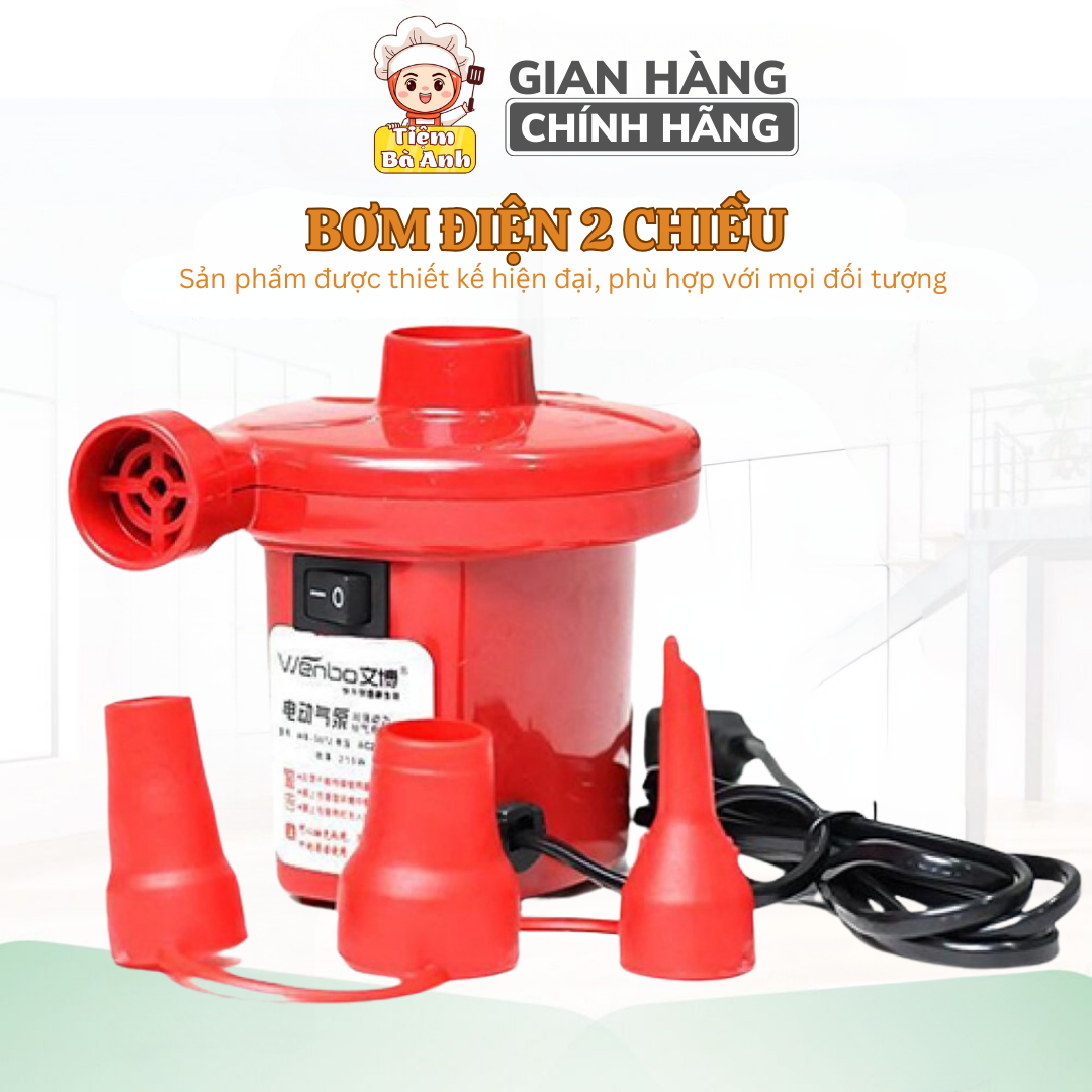 Bơm điện cầm tay 2 chiều 220v, bơm hút chân không, bơm bể bơi, bơm ghế hơi, bảo hành 6 tháng