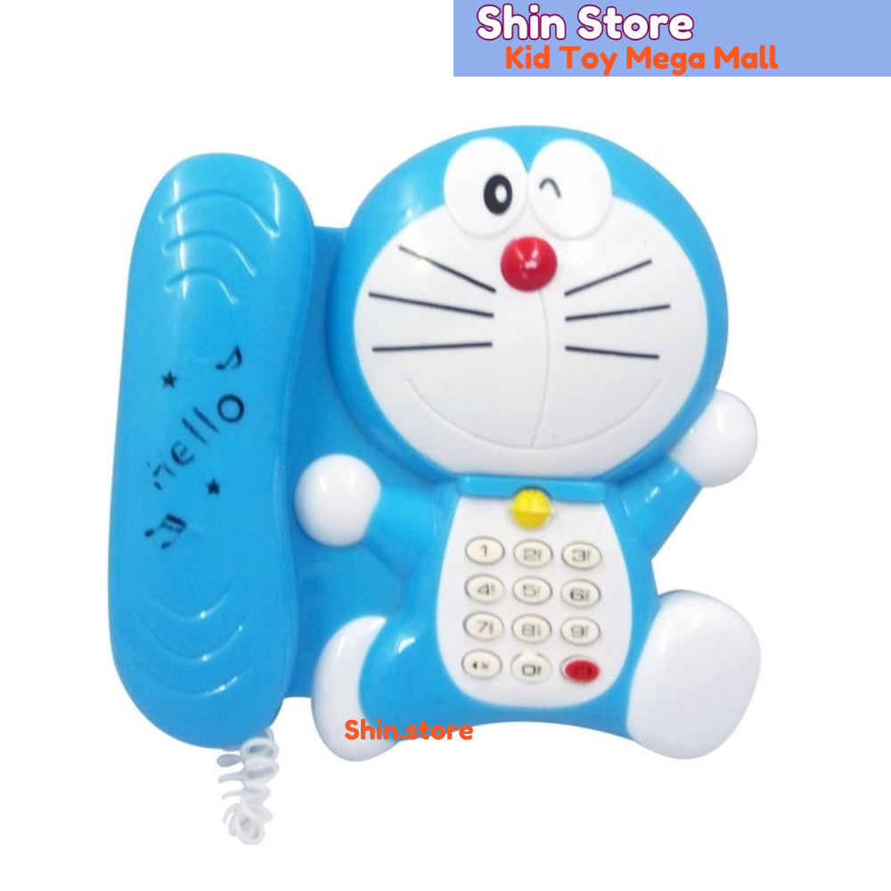 Đồ chơi điện thoại bàn Doraemon có nhạc đèn đẹp cho bé
