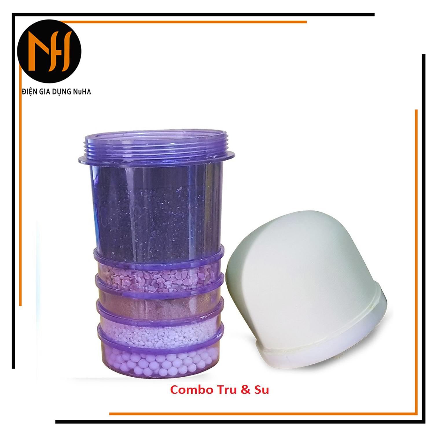 COMBO Trụ lọc nước 5 tầng + Sứ lọc cao cấp dành cho bình lọc nước Hưng Long One Mom Long King