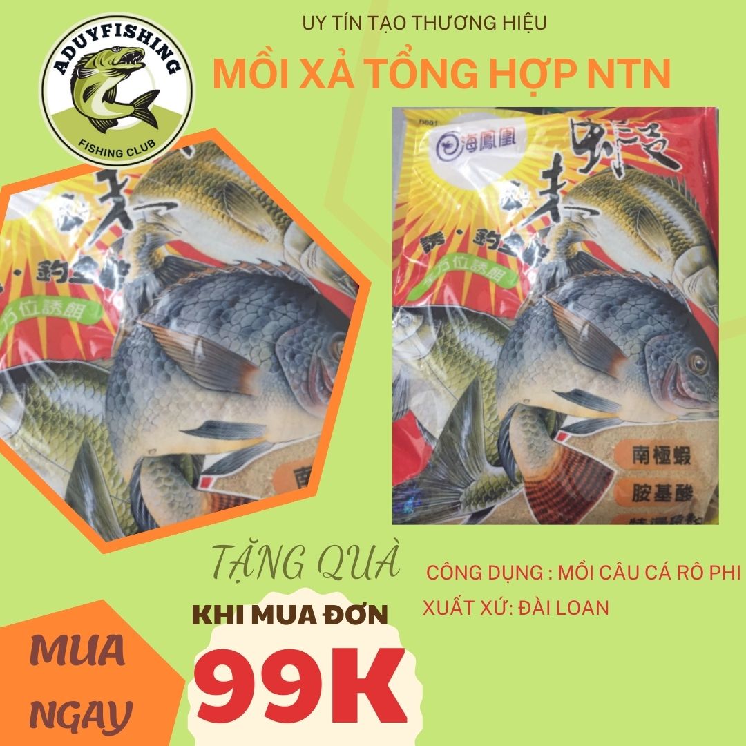 Mồi câu cá và mồi xả NTN mã D001, mồi câu đài chính hãng, Aduy fishing