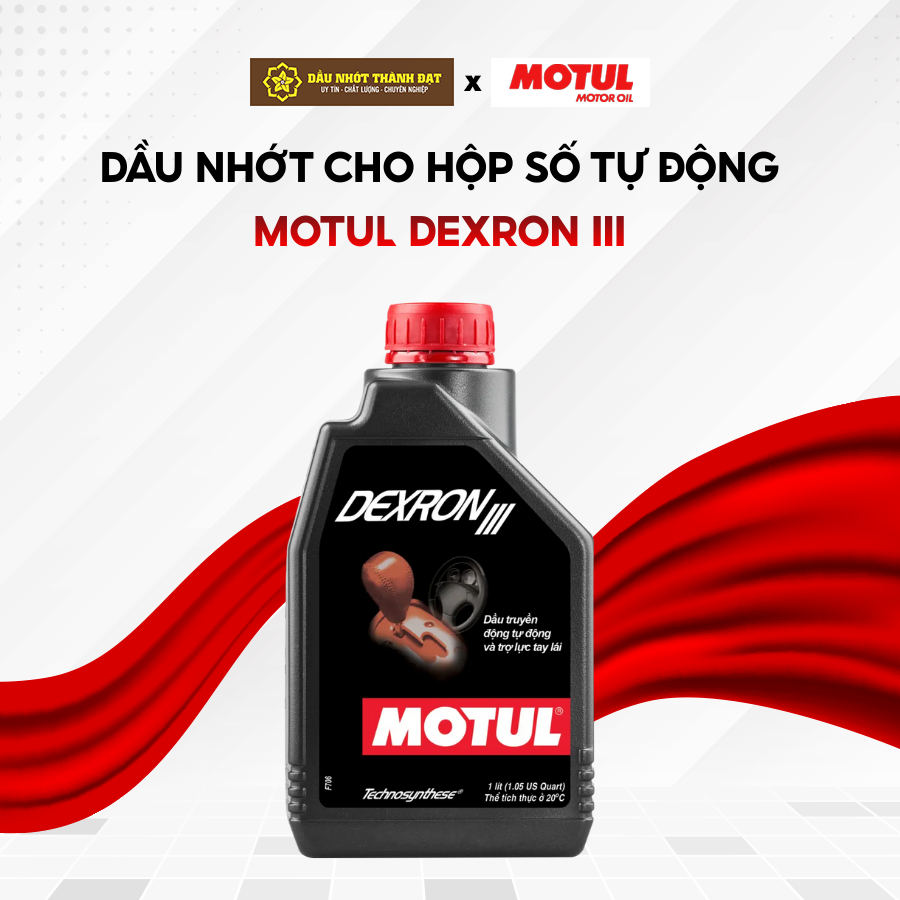 Dầu Nhớt Hộp Số Motul Dexron III 1L - Tự Động & Trợ Lực Tay Lái Ô Tô
