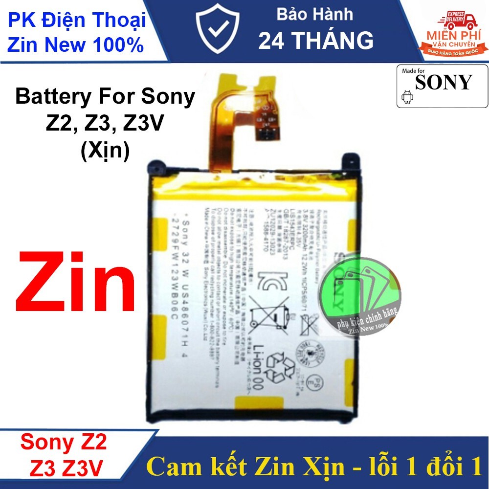 Pin sony z3 dung lượng 3100mah -nguyên seal - chuẩn zin xịn