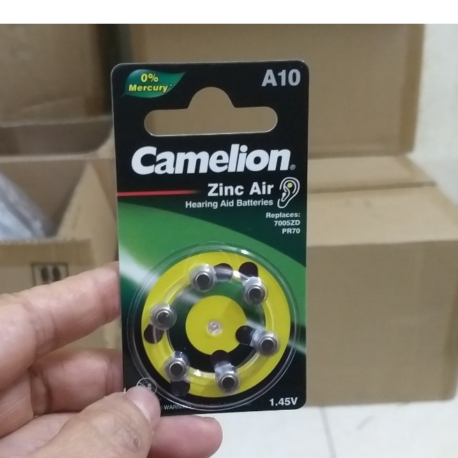 Pi0008 - pin trợ thính pr48/ pr44/ pr70/ pr41 -a13, a675, a312, a10 camelion không chứa chất thuỷ ngân