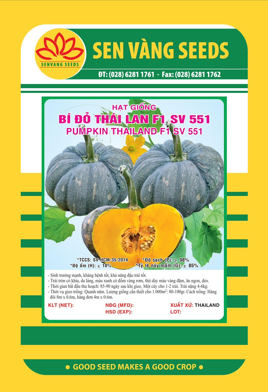 Hạt giống bí đỏ thái lan f1 sv 551 - 10 hạt