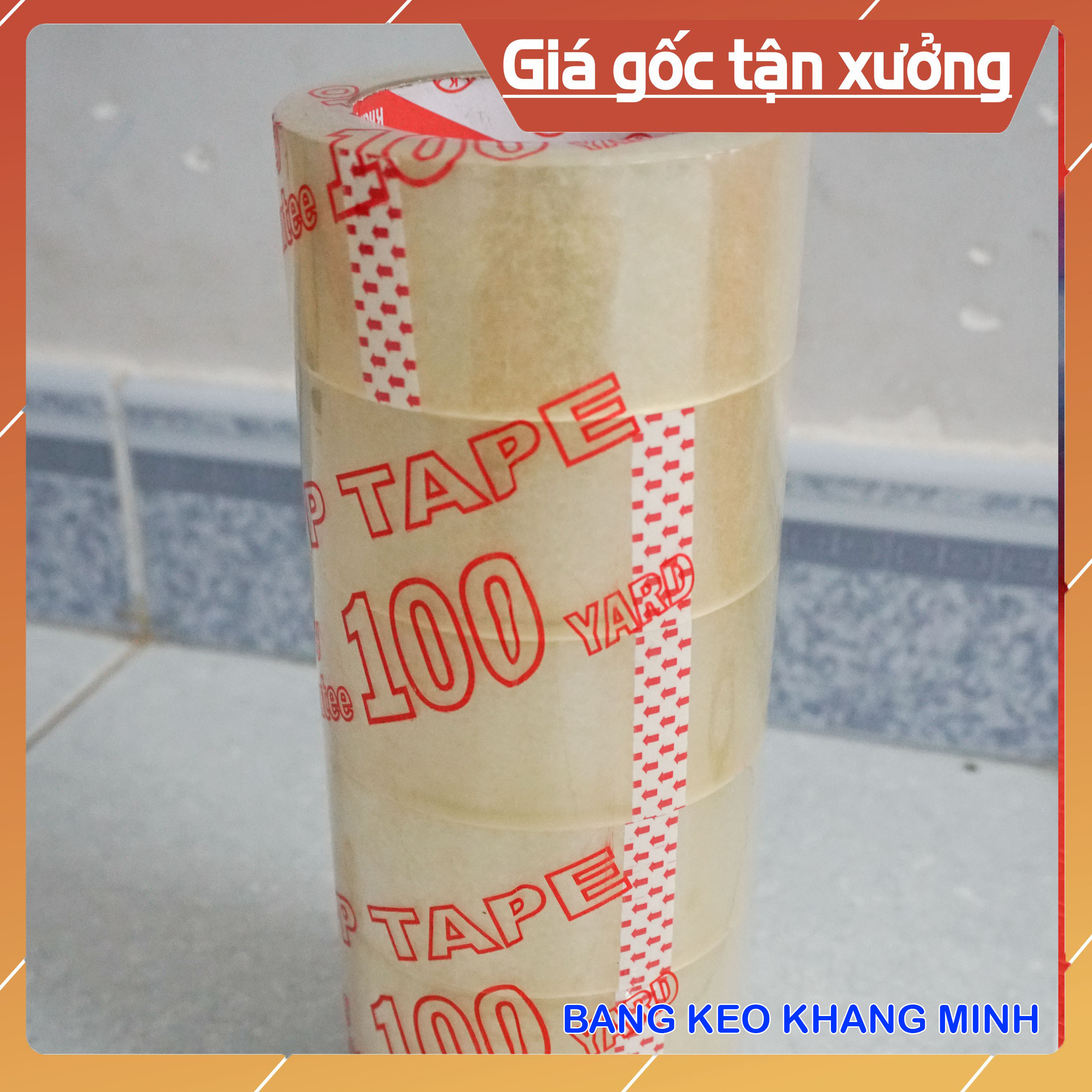 Băng keo, băng dính trong /đục 200yard