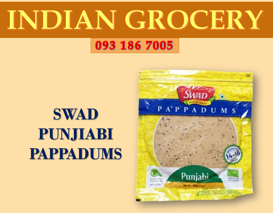 BÁNH NƯỚNG TỪ BỘT ĐẬU – SWAD PAPPADUMS PUNJABI