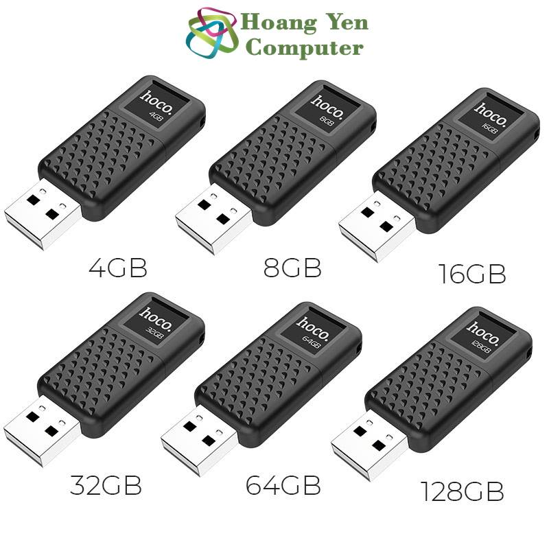 Usb 2.0 hoco ud6 dung lượng 16/32/64/128 gb - bh 5 năm chính hãng - hoàng yến computer