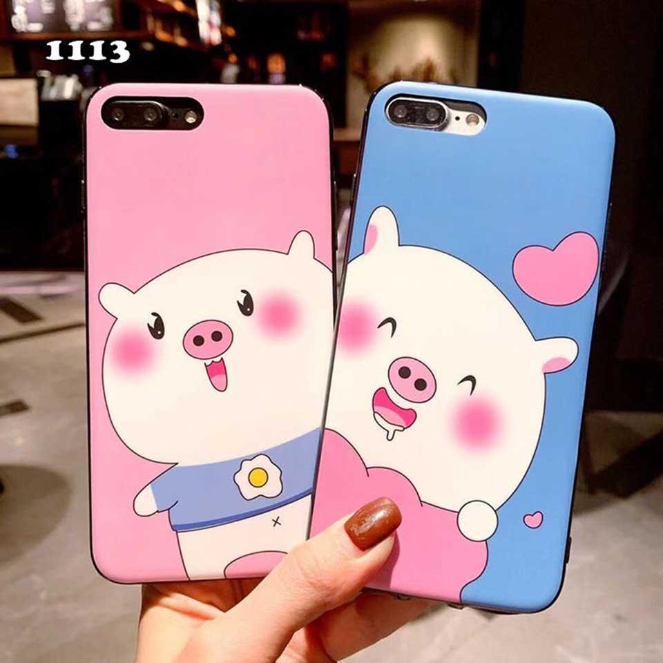 Ốp Lưng Iphone Đủ Dòng Máy [ 6 / 6s / 7 / 8 / X - 6 Plus / 6s Plus / 7 Plus / 8 Plus / Xmax ] Heo Nhí Nhảnh Siêu Cute - Ốp Cứng Ah1113