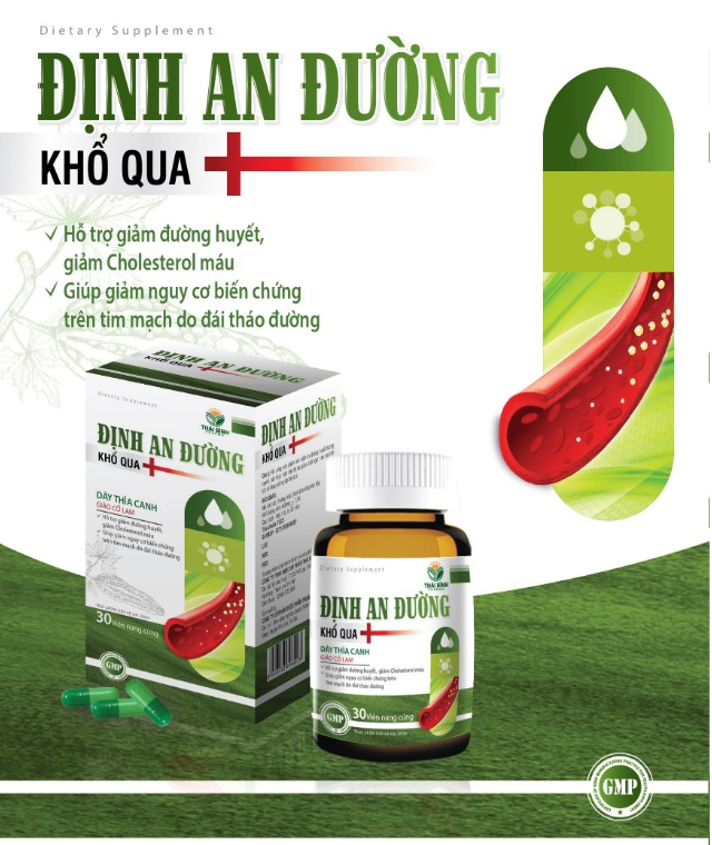 Định An Đường - Giúp Hạ Nhanh Đường Huyết - Giảm Biến Chứng Bệnh Tiểu Đường Type 1 Và Type 2, Giảm Cholesterol Trong Máu – Lọ 30 Viên