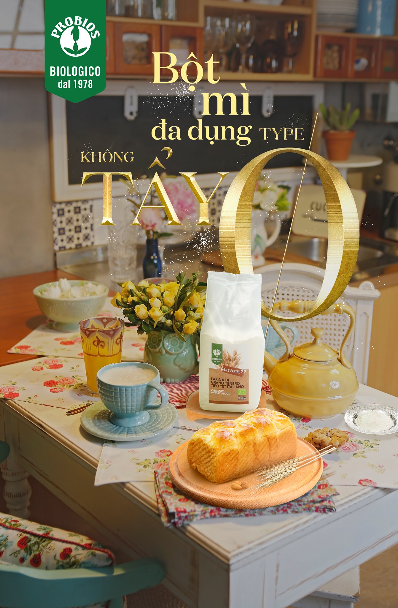 Bột mì đa dụng hữu cơ - Probios - 1kg