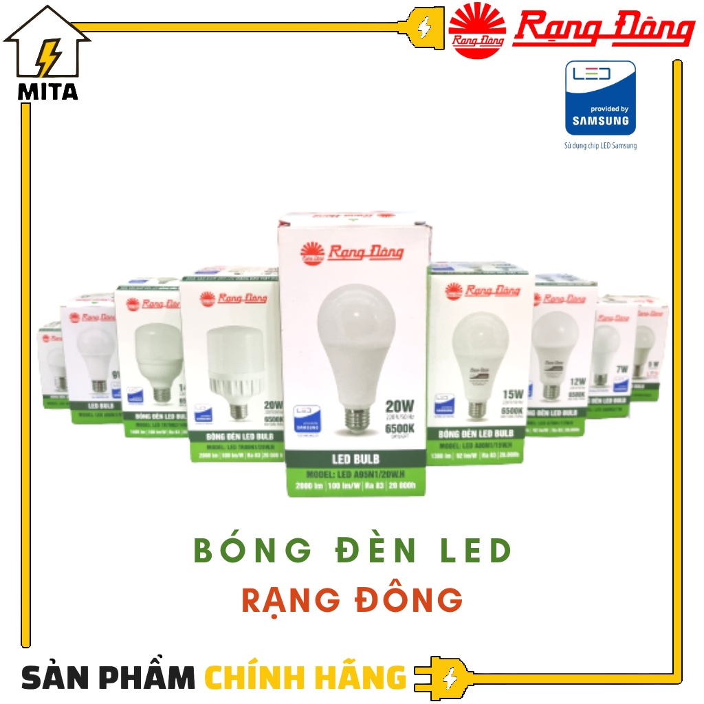 Bóng LED Rạng Đông ChipLED SAMSUNG 3W 5W 7W 9W 12W 15W 20W MITA