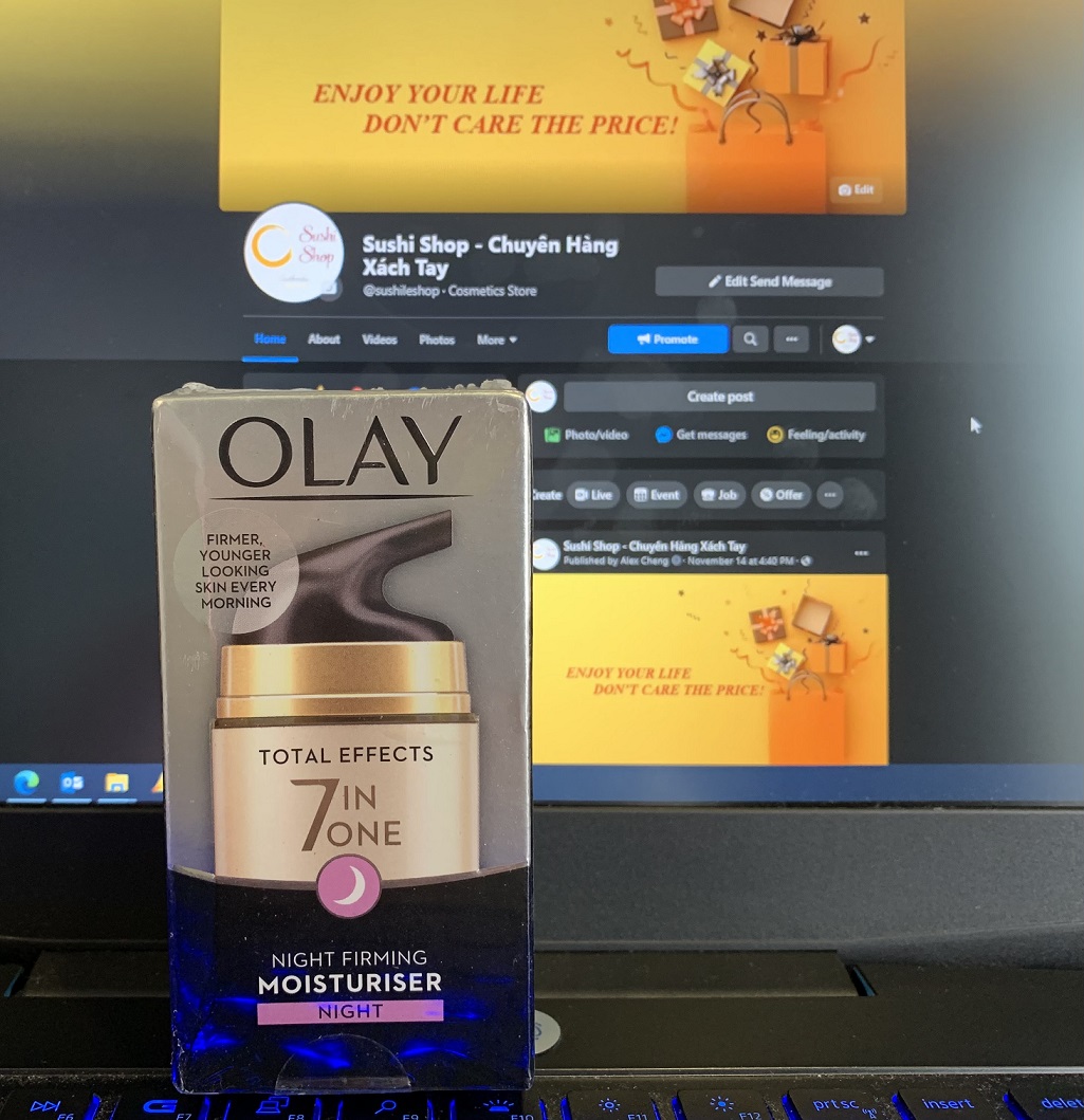 Hàng uk - kem dưỡng chống lão hoá 7 tác dụng olay total effect 7 in 1 night firming moisturiser