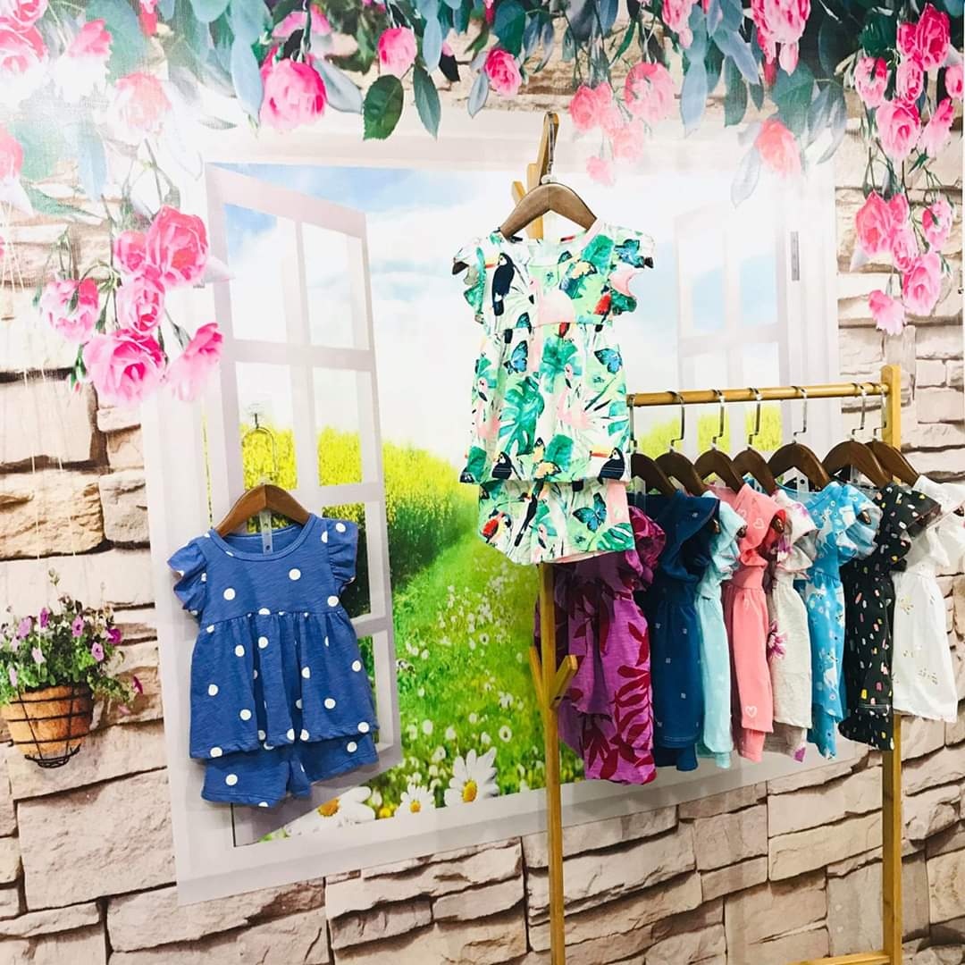 COMBO 4 BỘ ĐỒ BABY DOLL COTTON CHO BÉ GÁI 5 - 20 KG