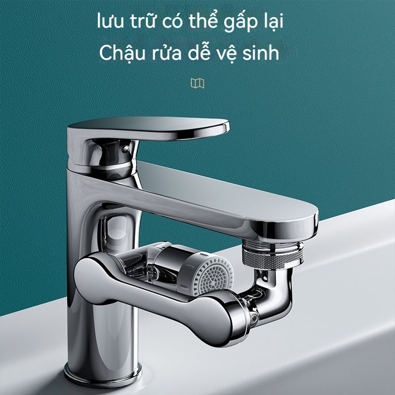Đầu chuyển đổi vòi nước xoay 1080 độ đa năng cho chậu rửa