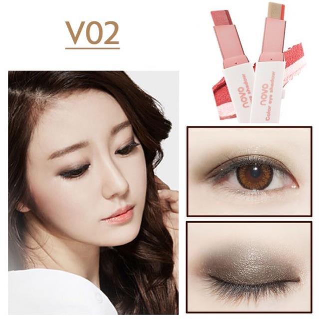 Bút sáp màu mắt NOVO Eyeshadow Double Color Grandient Stick - YZ01