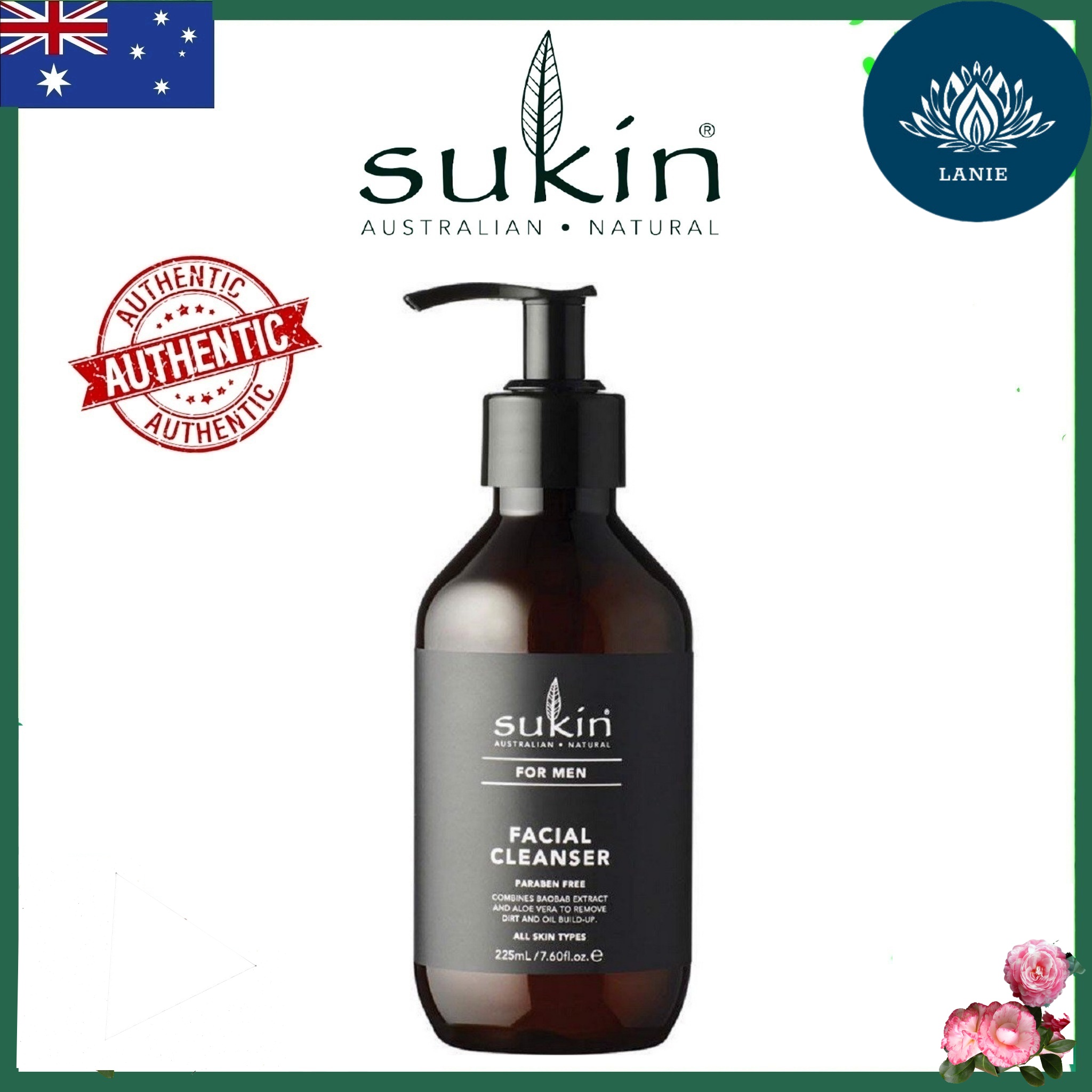 Sữa rửa mặt dành cho nam Sukin For Men Facial Cleanser 225ml